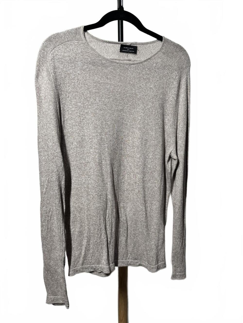 Heather Gray Lightweight Long Sleeve Crewneck Top